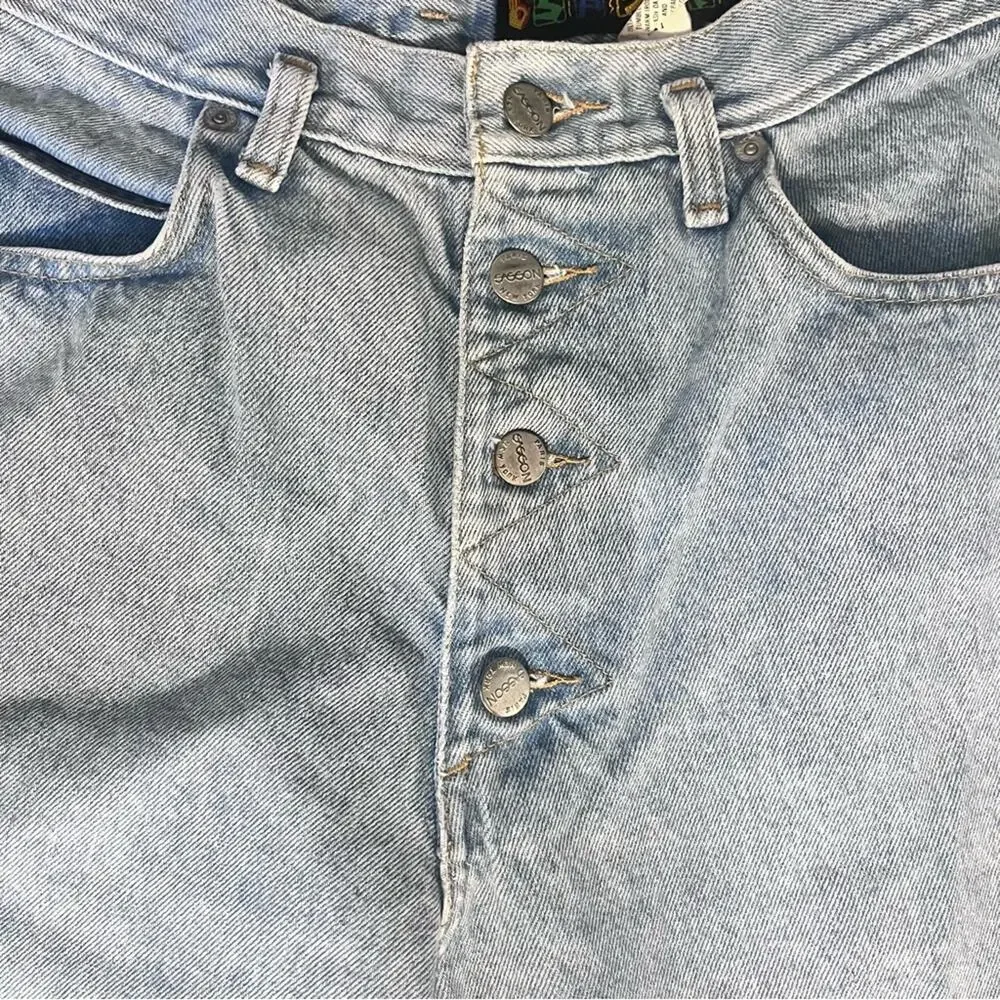 Vtg Sasson Light Wash Button Fly High Waist Tapered Leg Jeans 25x29